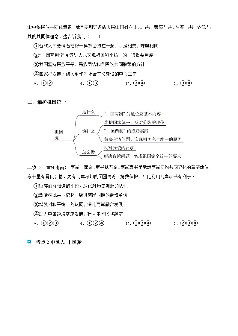 专题二十 和谐与梦想（含解析）-【新课标·新思维】2025年中考道德与法治一轮复习学案（含解析）第2页
