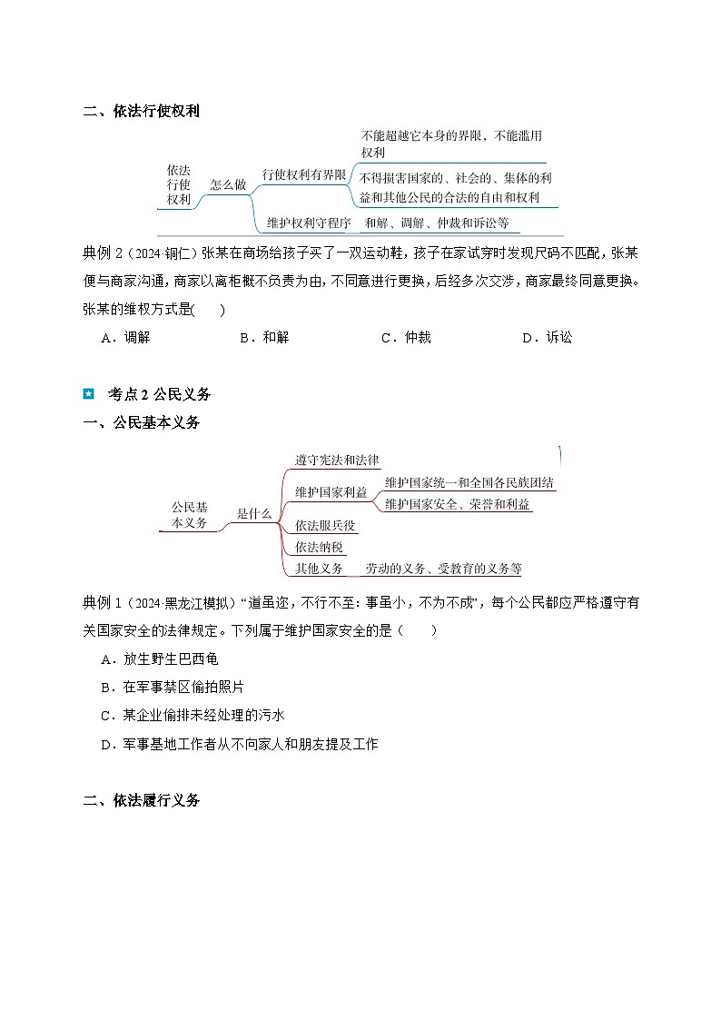 专题十四 理解权利义务-【新课标·新思维】2025年中考道德与法治一轮复习学案（含解析）（含解析）第2页