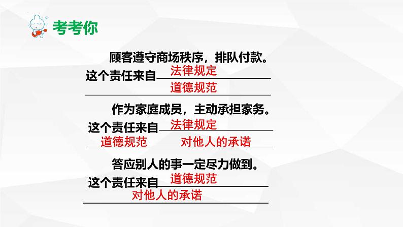 部编人教版初中道德与法治八年级上册 《6.1我对谁负责 谁对我负责》议题式教学课件第5页