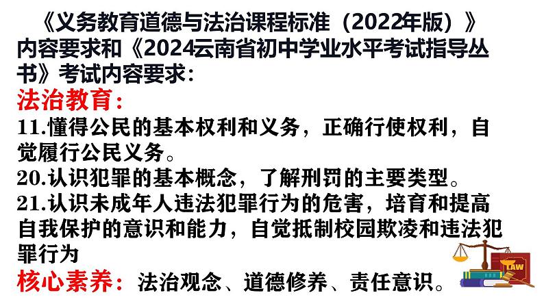 2024年中考享权利履义务 让法常驻心间 教学课件第2页