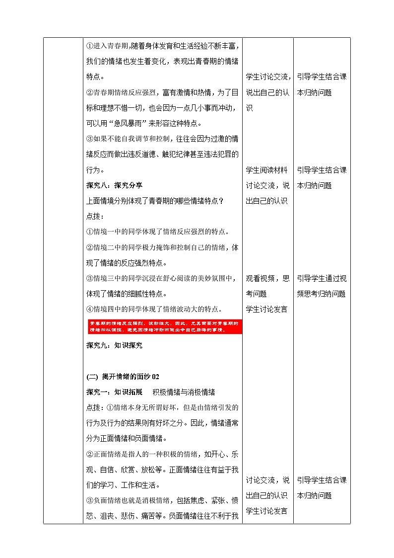 7.2.1《揭开情绪的面纱》教学设计（核心素养目标）第3页