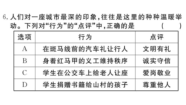 人教部编版八年级上册道德与法治期末综合素养测试卷02教学课件ppt第7页