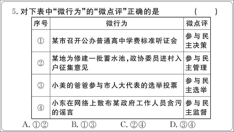 人教部编版九年级上册道德与法治期末综合素养测试卷02教学课件ppt第6页