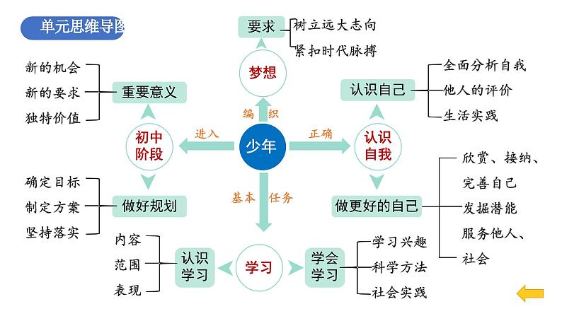 人教版 初中 道德与法治 道德与法治  七年级上册 第一单元 少年有梦 复习课件第4页