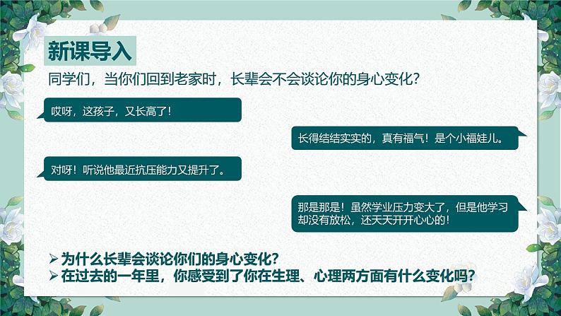 【核心素养目标】部编版（2024）七年级下册 1.1 青春的邀约（课件）第3页