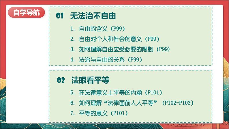 【核心素养】人教部编版道法八下7.1《自由平等的真谛》课件第3页