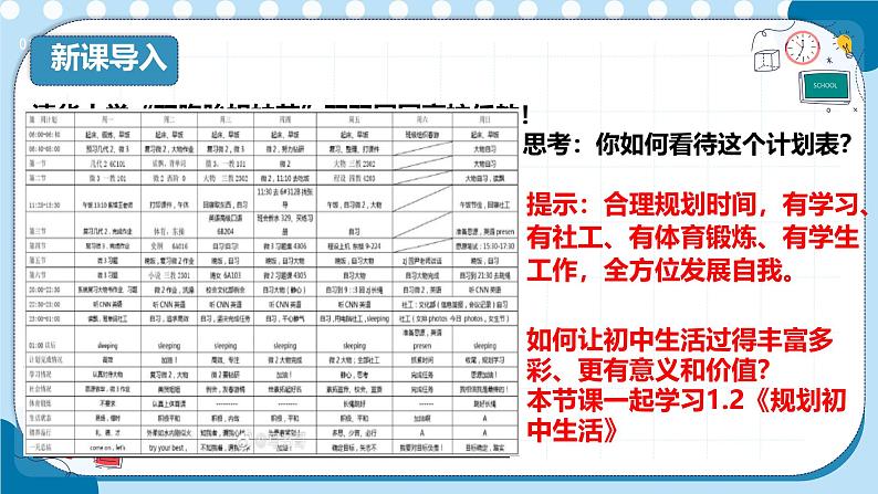 初中  政治 (道德与法治)  人教版（2024）  七年级上册（2024）规划初中生活 课件第1页