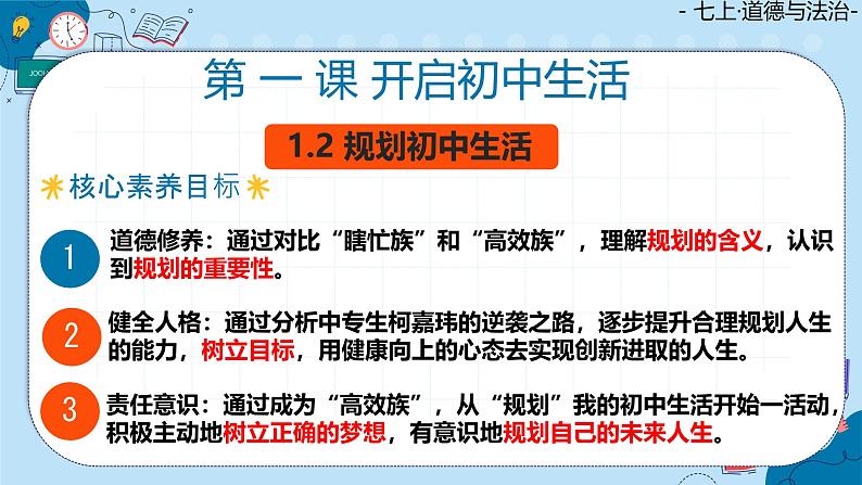 初中  政治 (道德与法治)  人教版（2024）  七年级上册（2024）规划初中生活 课件第2页