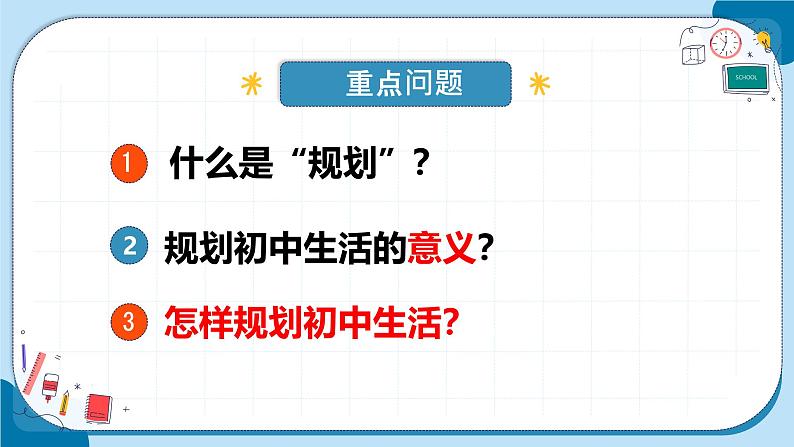 初中  政治 (道德与法治)  人教版（2024）  七年级上册（2024）规划初中生活 课件第3页