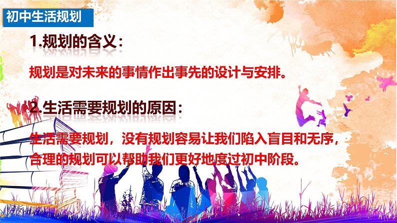 初中 政治 (道德与法治) 人教版（2024） 七年级上册（2024）规划初中生活 课件第4页