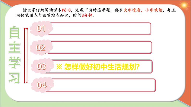 初中 政治 (道德与法治) 人教版（2024） 七年级上册（2024）规划初中生活 课件第3页