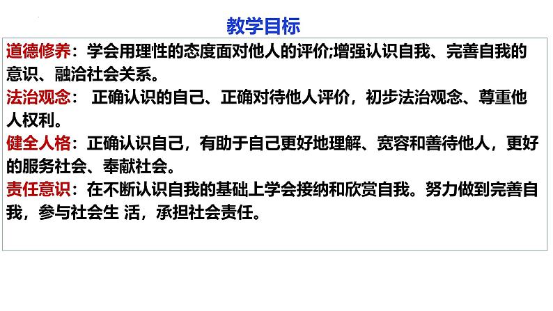 初中  政治 (道德与法治)  人教版（2024）  七年级上册（2024）认识自己 课件第2页