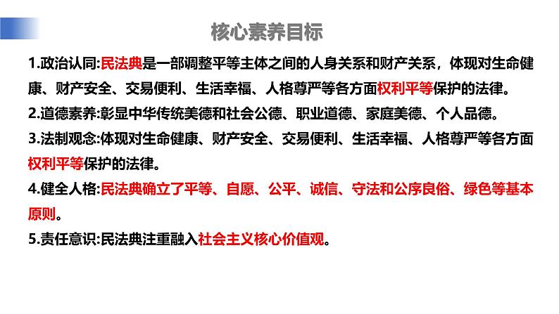 【公开课】人教版（2025）道德与法治七年级下册4.10.1《认识民法典》课件第3页