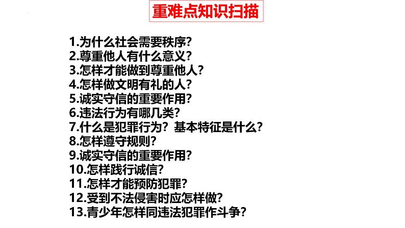 专题10 遵守社会规则--中考道德与法治一轮复习全考点精讲课件（部编版）第8页