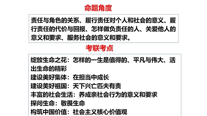 专题11 勇担社会责任--中考道德与法治一轮复习全考点精讲课件（部编版）第6页