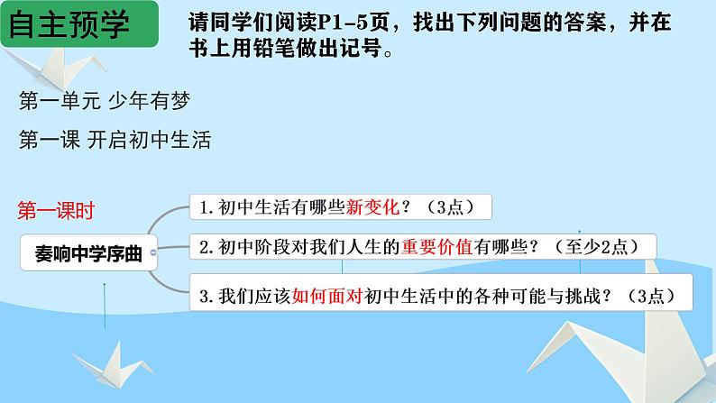 初中  政治 (道德与法治)  人教版（2024）  七年级上册（2024） 奏响中学序曲 课件第2页