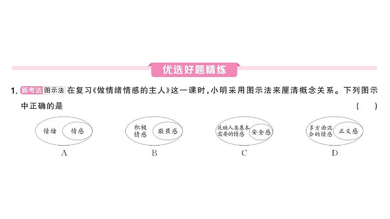 初中道德与法治新人教版七年级下册第一单元第二课第三课时 品味美好情感作业课件2025春第5页