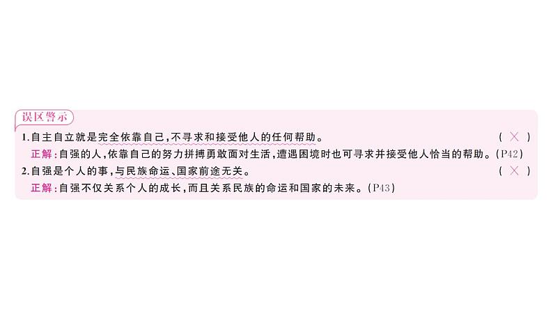 初中道德与法治新人教版七年级下册第二单元第五课第一课时 人要自强作业课件2025春第3页