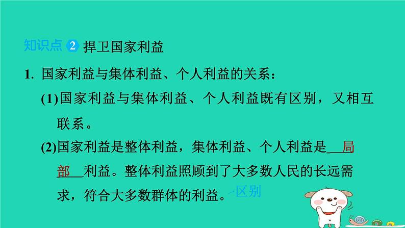 山西省2024八年级道德与法治上册第四单元维护国家利益第八课国家利益至上第2课时坚持国家利益至上课件新人教版第5页