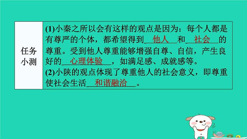 陕西省2024八年级道德与法治上册第二单元遵守社会规则第四课社会生活讲道德第1课时尊重他人课件新人教版第6页