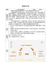 初中政治 (道德与法治)自由平等的追求教案