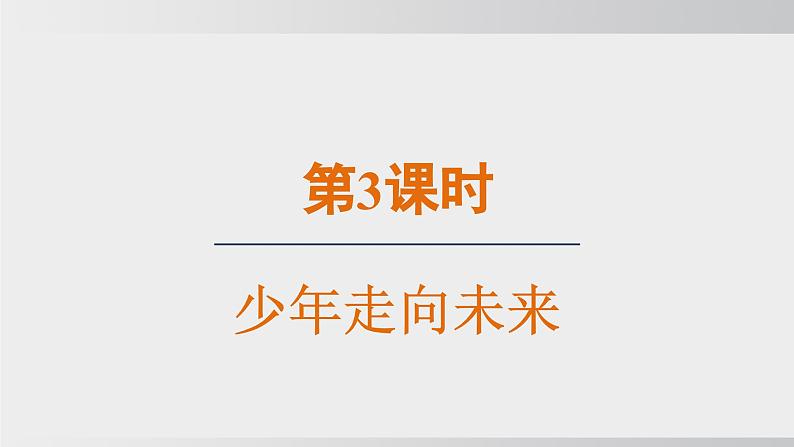 九年级道德与法治下册课件《少年走向未来》第1页