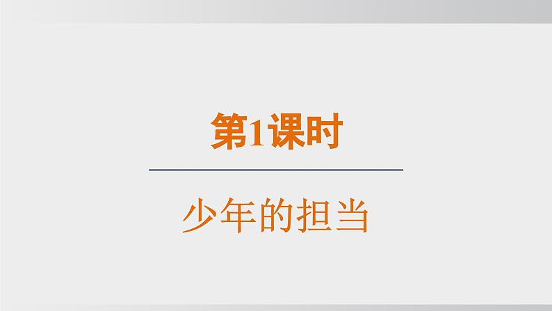 九年级道德与法治下册课件《少年的担当》第1页