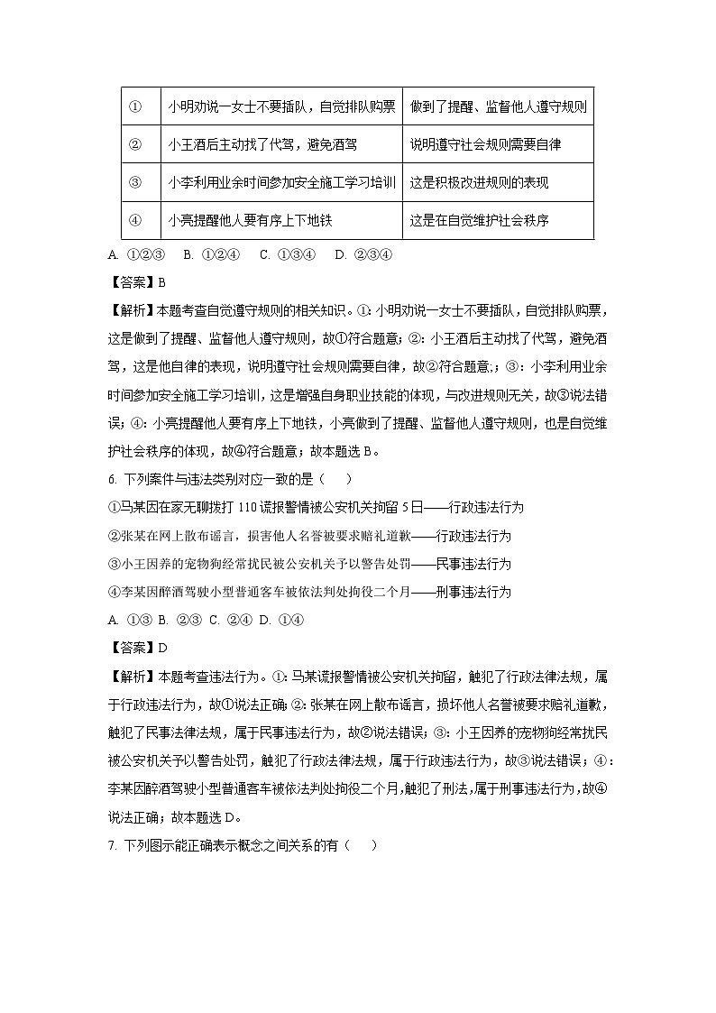 四川省德阳市什邡市2024-2025学年八年级上学期期末道德与法治试卷（解析版）第3页