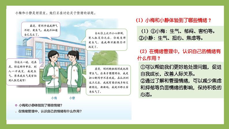 2.2《学会管理情绪》2025年春新版教材七年级下册道德与法治课件第8页