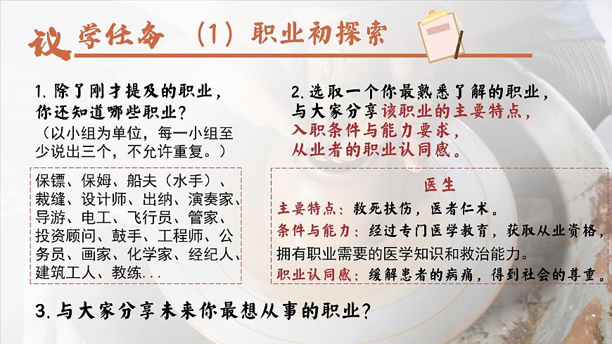6.2多彩的职业 （课件）2024-2025道德与法治九年级下册  统编版第5页