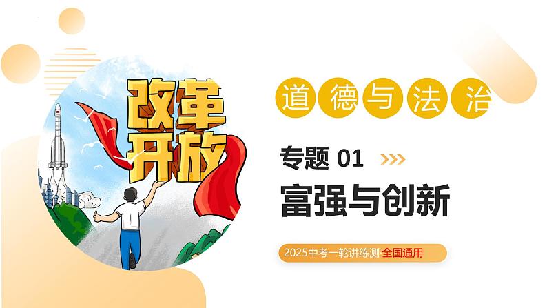 2025年中考道德与法治一轮复习 专题01 富强与创新 课件第1页