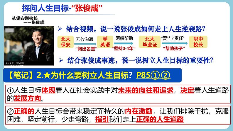 七上第十一课 确立人生目标（教学课件）第6页