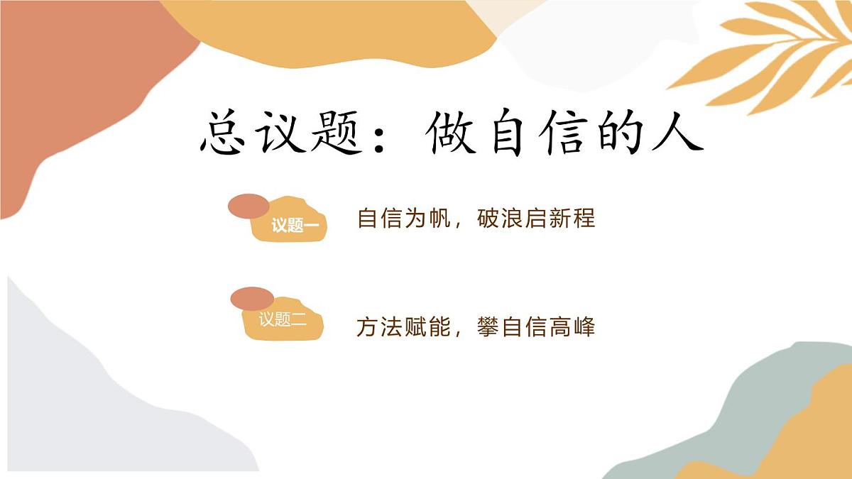 统编版七年级道德与法治下册第二单元第四课4.2做自信的人教学课件第3页