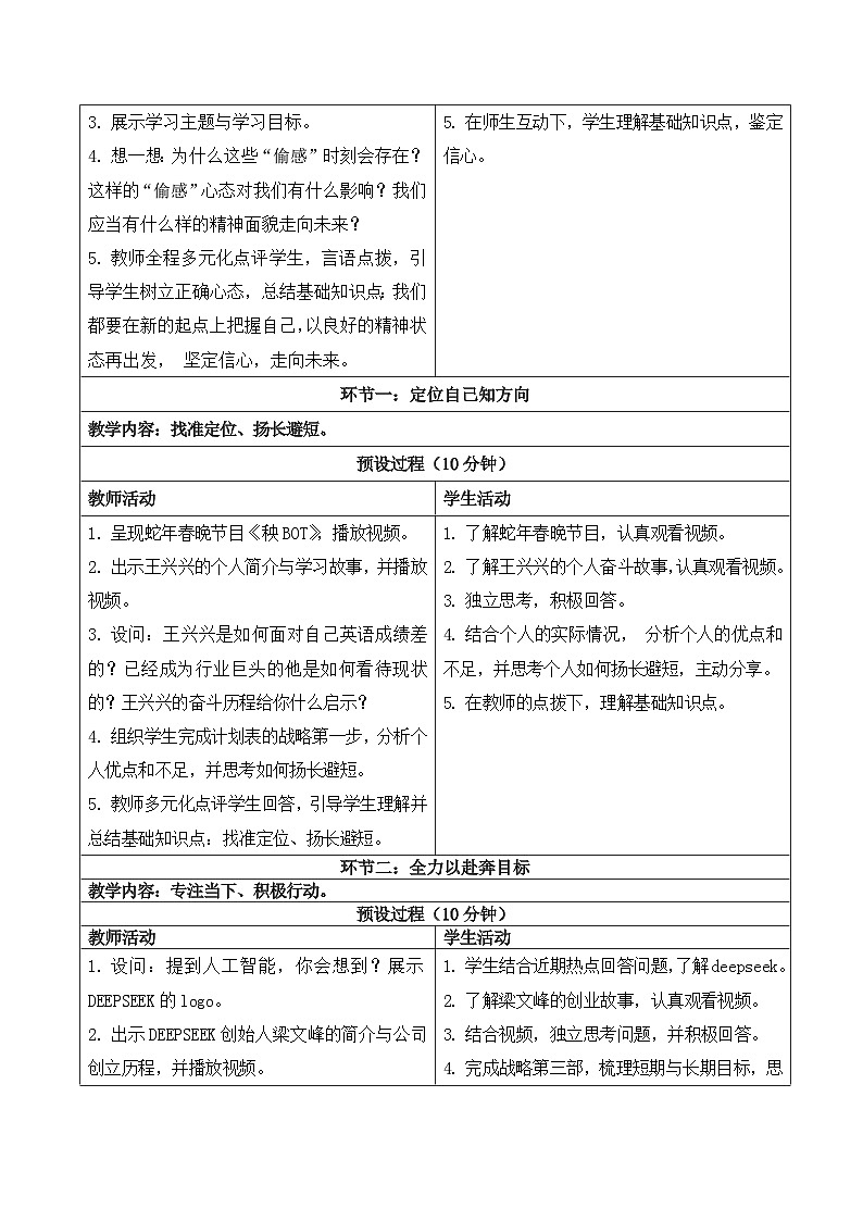 4.2 做自信的人教学设计 -2024-2025学年统编版道德与法治七年级下册第2页
