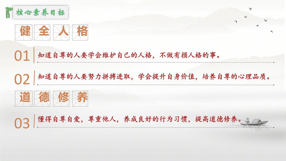 初中 政治 (道德与法治) 人教版（2024） 七年级下册（2024）3.2做自尊的人 课件第2页