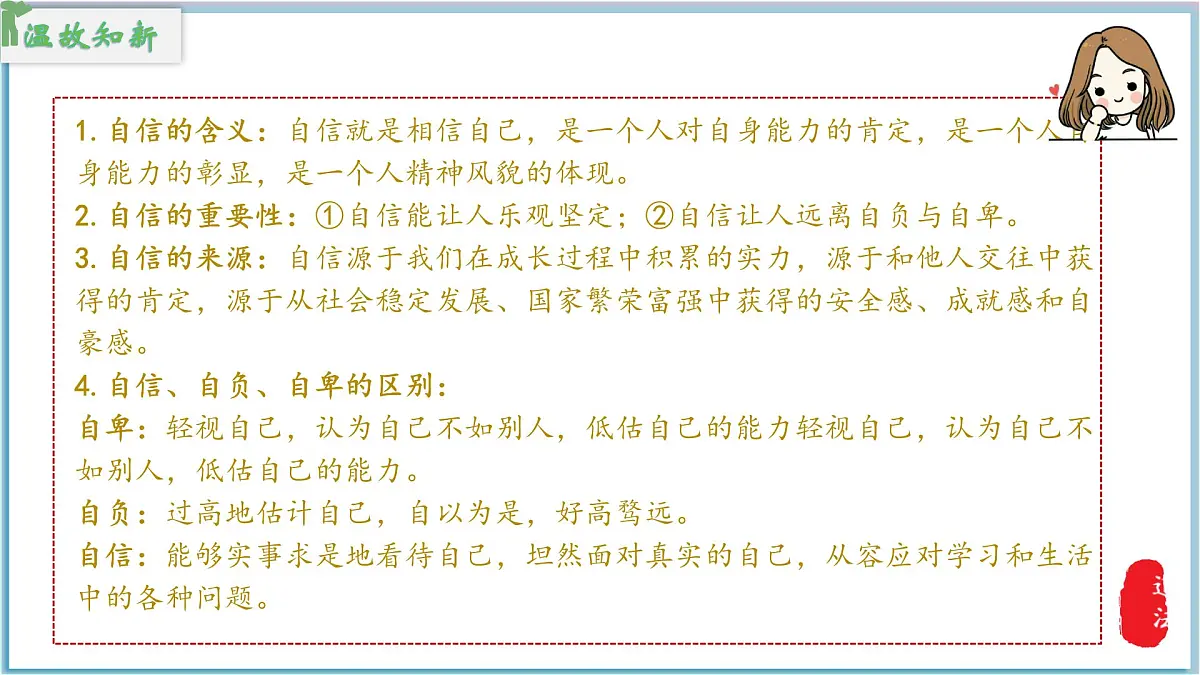 初中 政治 (道德与法治) 人教版（2024） 七年级下册（2024）4.2做自信的人 课件第1页
