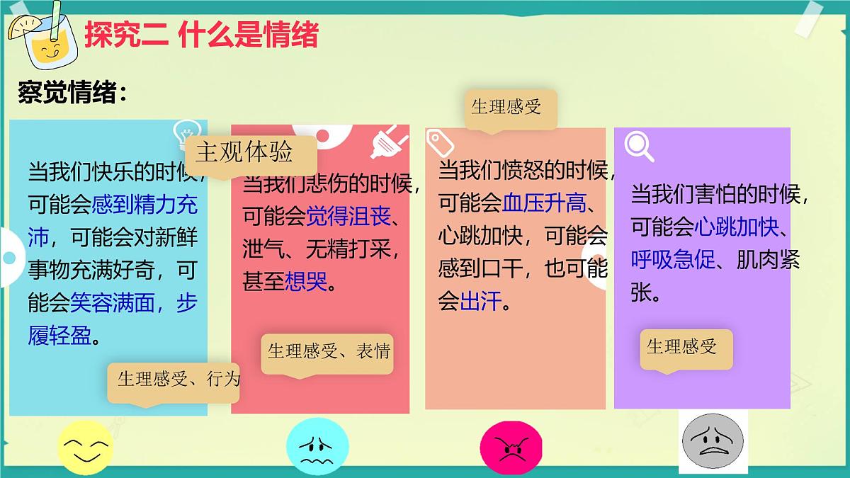 初中 政治 (道德与法治) 人教版（2024）七年级下册（2024）2.1揭开情绪的面纱 课件第8页