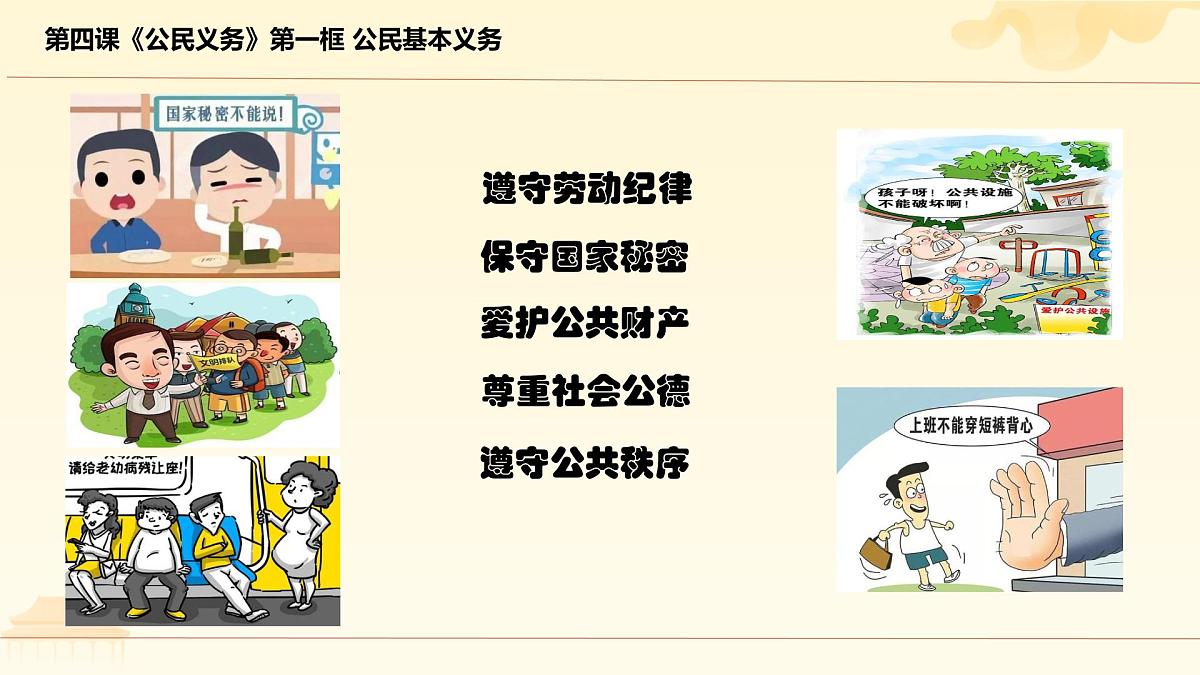 初中  政治 (道德与法治)  人教版（2024）  八年级下册4.1公民基本义务  课件第5页