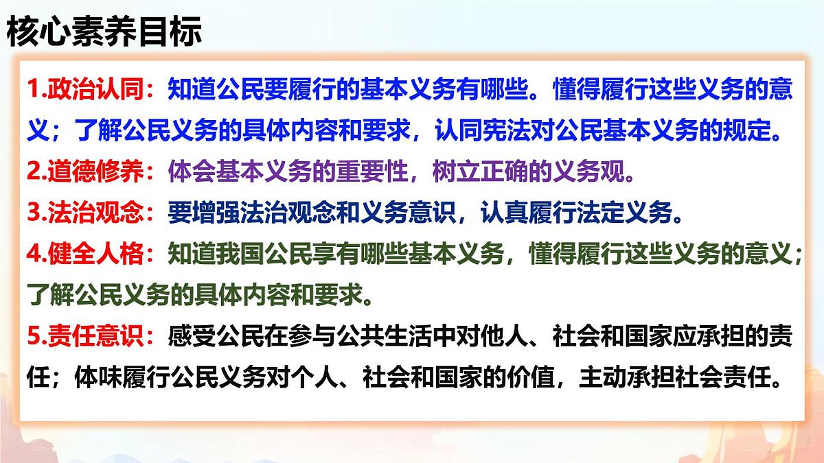 初中  政治 (道德与法治)  人教版（2024）  八年级下册4.1公民基本义务  课件第3页