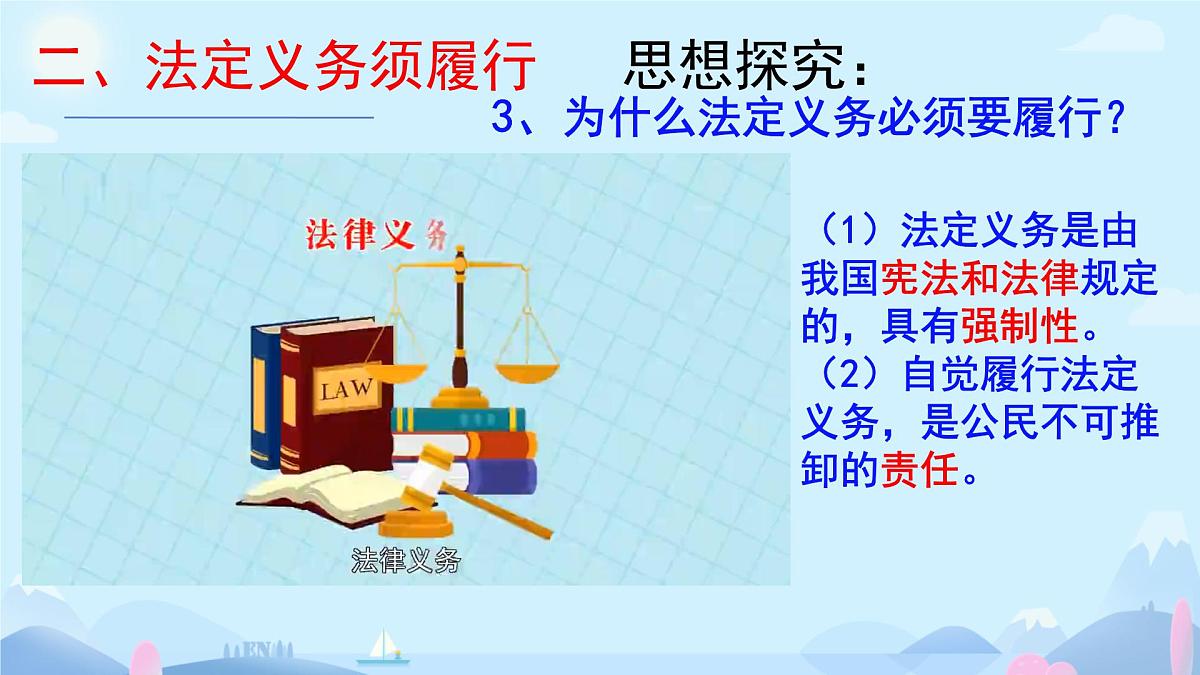 初中 政治 (道德与法治) 人教版（2024）八年级下册4.2依法履行义务 课件第7页