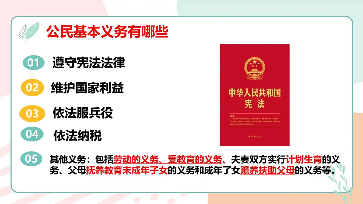 4.1 公民基本义务课件 2024-2025学年统编版道德与法治八年级下册第4页