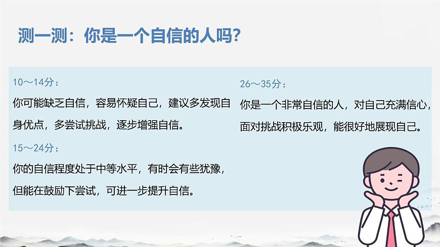 初中  政治 (道德与法治) 人教版（2024）七年级下册4.2做自信的人 课件第6页