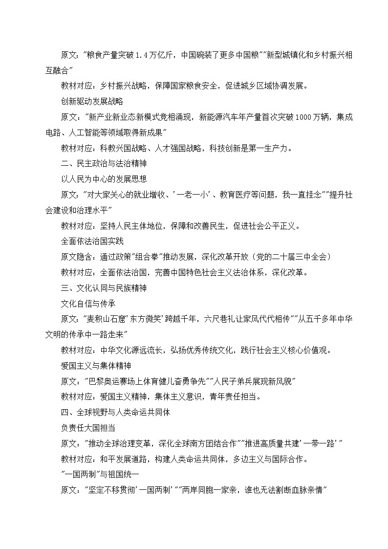 押题猜想二十一 二〇二五年新年贺词 （时政猜想）- 2025年中考道德与法治时政热点 （全国通用）(解析版)第3页