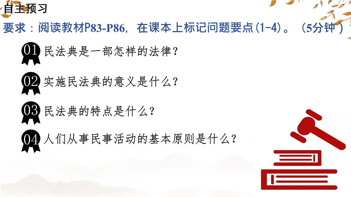 初中政治 (道德与法治) 人教版（2024）七年级下册（2024）第四单元10.1认识民法典 课件第2页