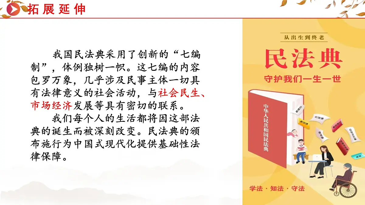 初中政治 (道德与法治) 人教版（2024）七年级下册（2024）第四单元10.1认识民法典 课件第7页