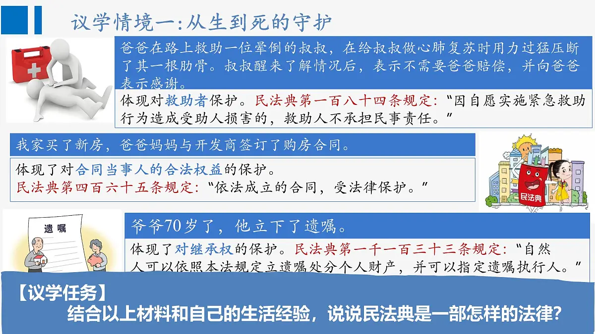 部编人教版初中道德与法治七年级下册10.1认识民法典 课件第8页