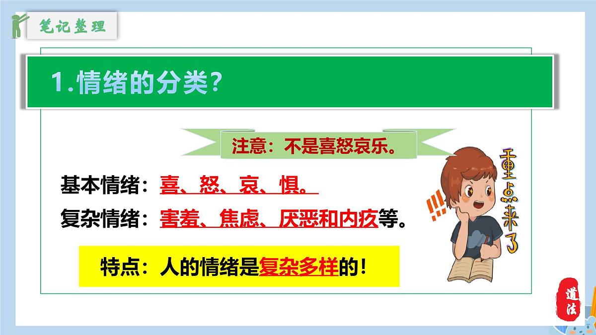 新人教版道法七下 1-2-1《揭开情绪的面纱》教学课件第8页