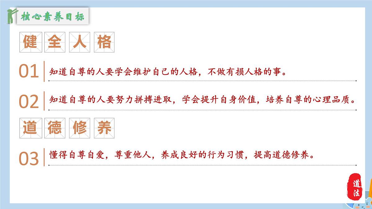 新人教版道法七下 2-3-2《做自尊的人》教学课件第5页