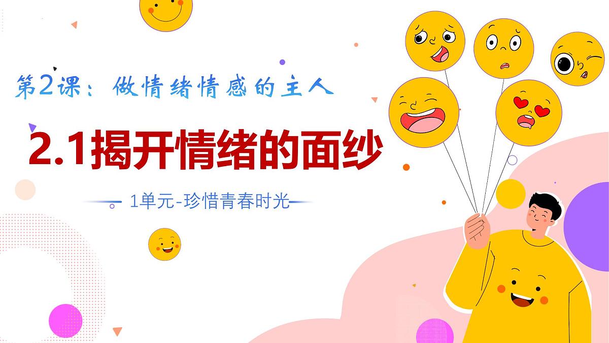 2.1 揭开情绪的面纱   课件 - 2024-2025学年统编版道德与法治七年级下册第2页