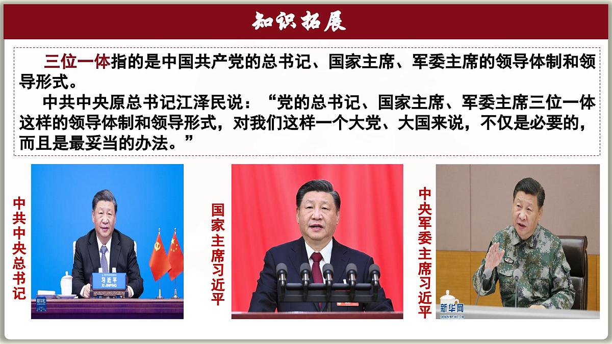 6.2 中华人民共和国主席 课件-2024-2025学年统编版道德与法治八年级下册第8页